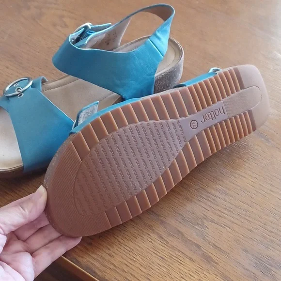 Sandals womens hotter baby blue leather size 9.5 - Picture 4 of 4